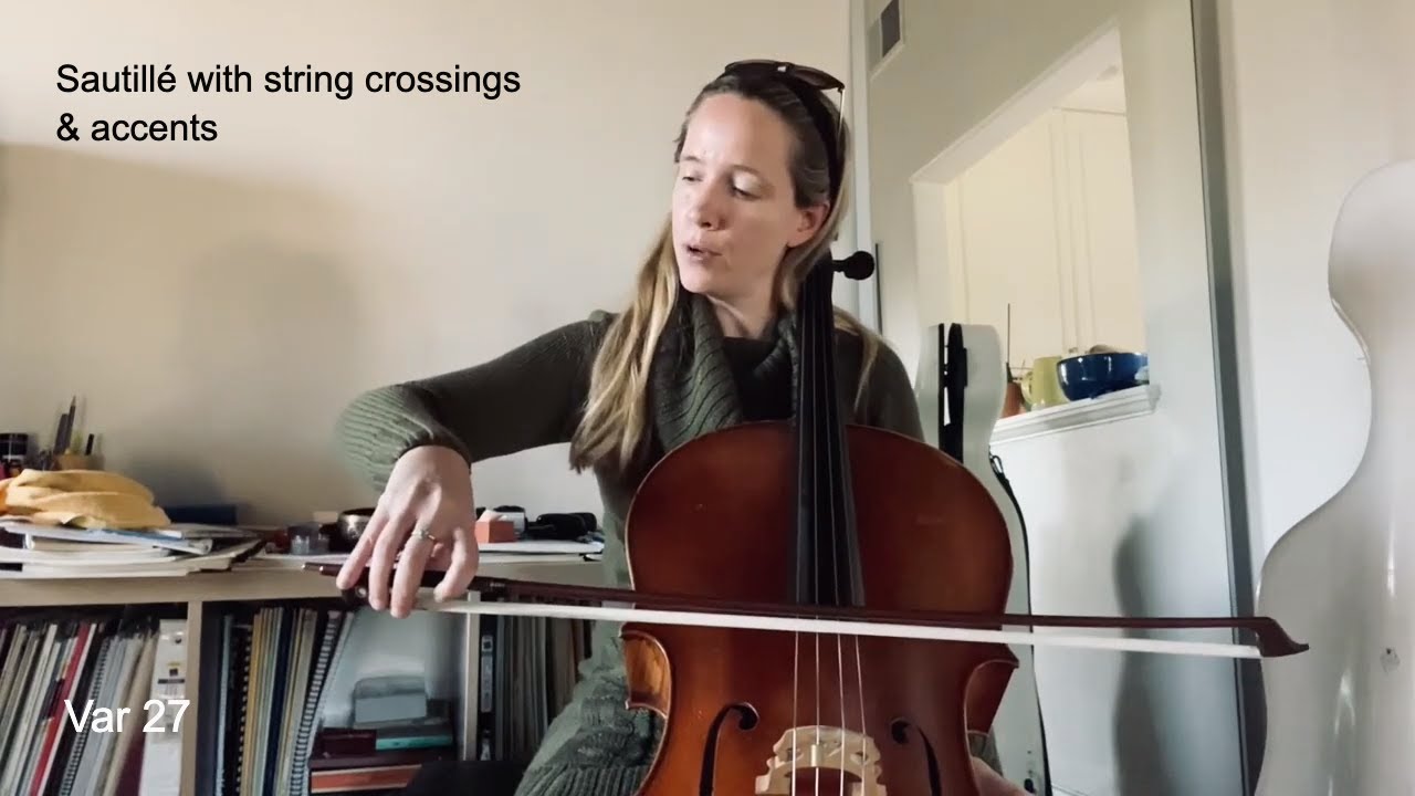 27. Sautill&eacute; with string crossings & accents: Sevcik Op.3, Variation 27