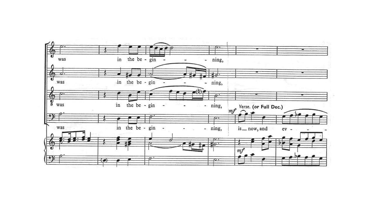 Purcell: Nunc Dimittis (transposed to A Minor), Z. 231 (score video)