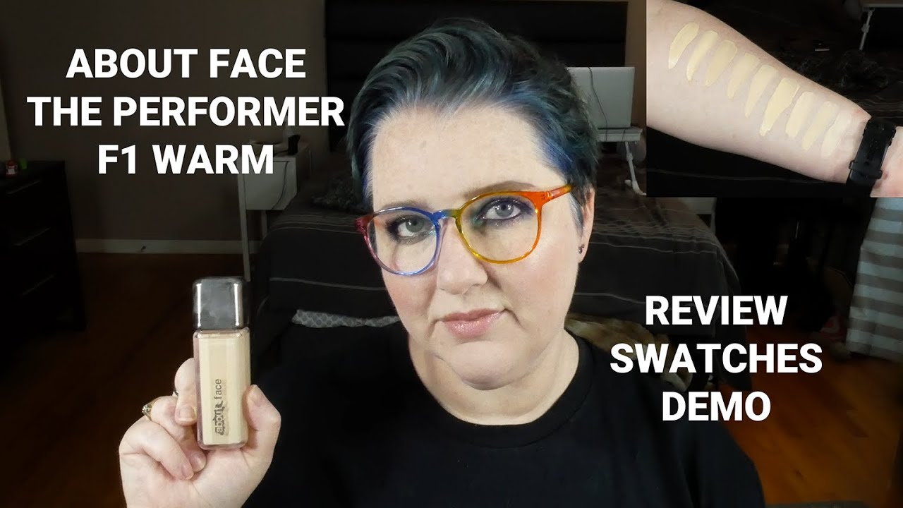 About Face The Performer in F1 Warm | demo, swatches | over 40, pale
