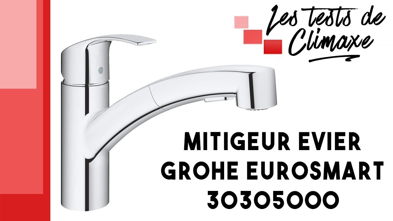 Test d'un robinet mitigeur d'évier Grohe Eurosmart 30305000
