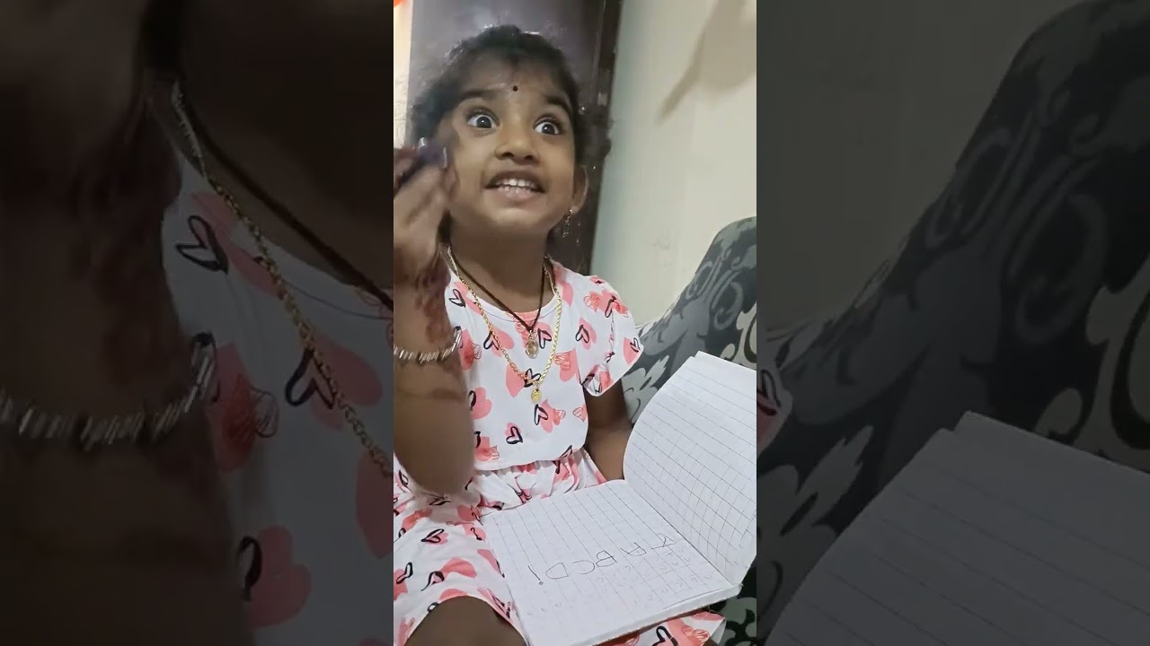 Hrithika Writing the letters