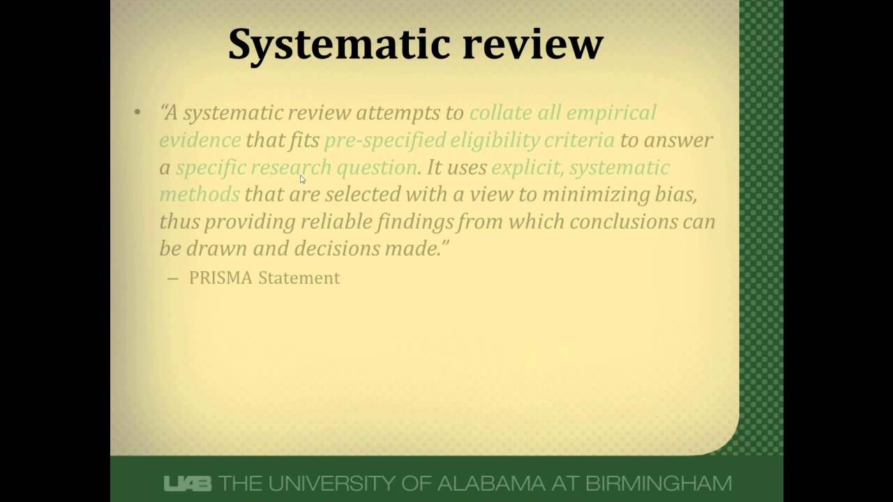 Overview of Review Articles