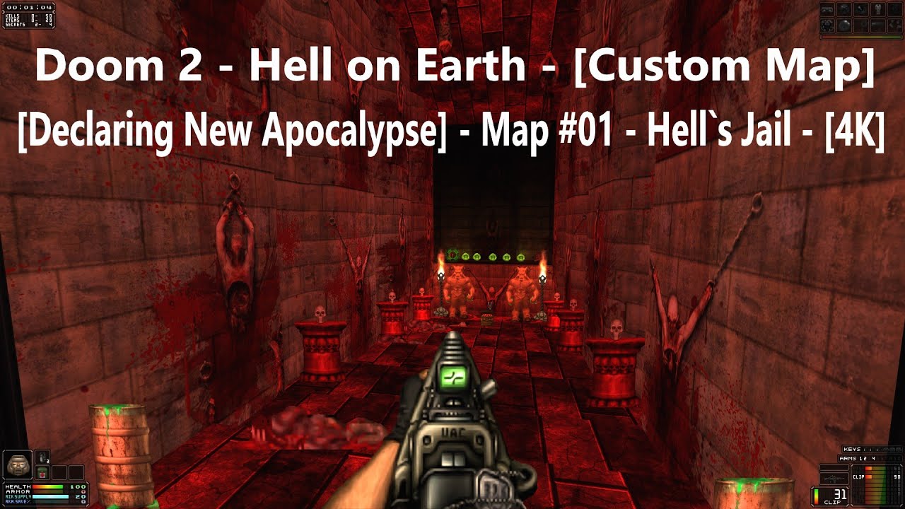 Project Brutality 3.0 - Doom 2 - [Declaring New Apocalypse] - Map #01 - Hell`s Jail - [4K] - [100%]