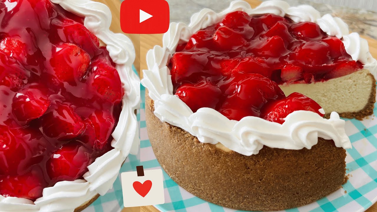 🔥Cómo hacer CHEESECAKE con FRESAS FÁCIL y CREMOSO Dulce Hogar Recetas 💕