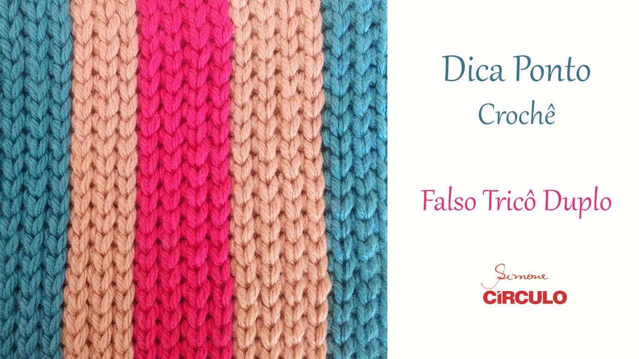 PONTO FANTASIA Falso Tricô em Crochê passo a passo  @Professora Simone Eleotério  filet crochet