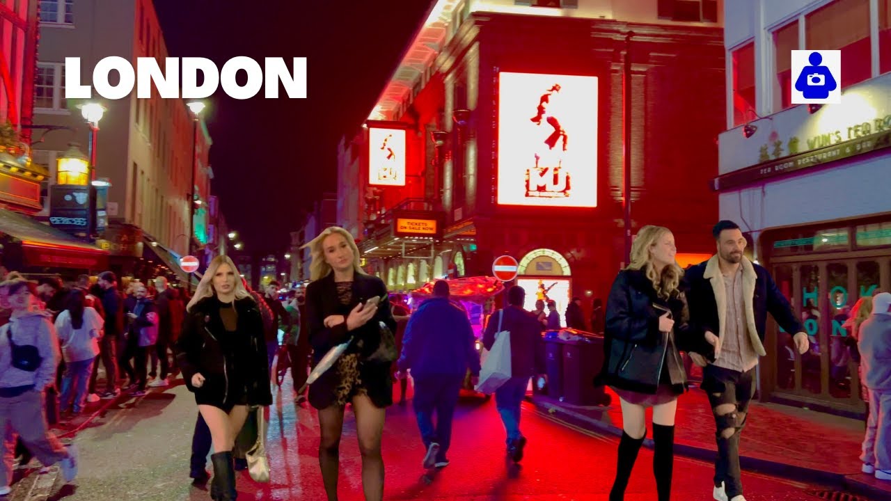 London Walk 🇬🇧 Nightlife, West End, Piccadilly Circus to SOHO | Central London Walking Tour [4K HDR]