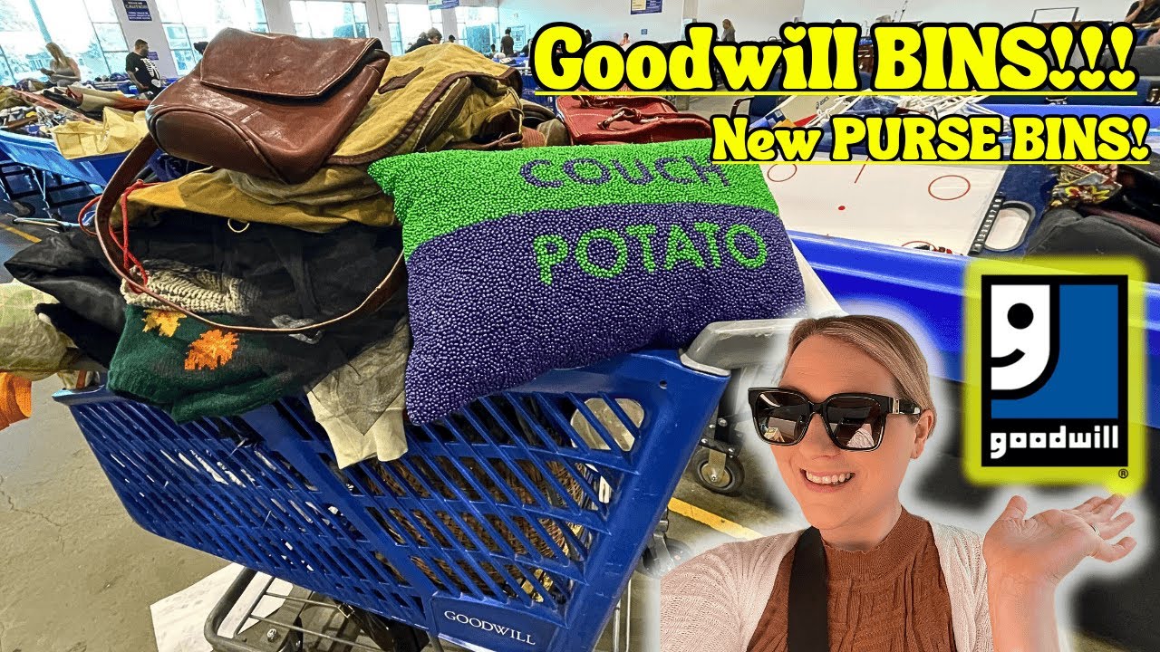 Lets GO To Goodwill BINS!! New Purse Bins! 🔥AMAZING🔥 DONATIONS To Go Through! Thrift WITH ME! +HAUL