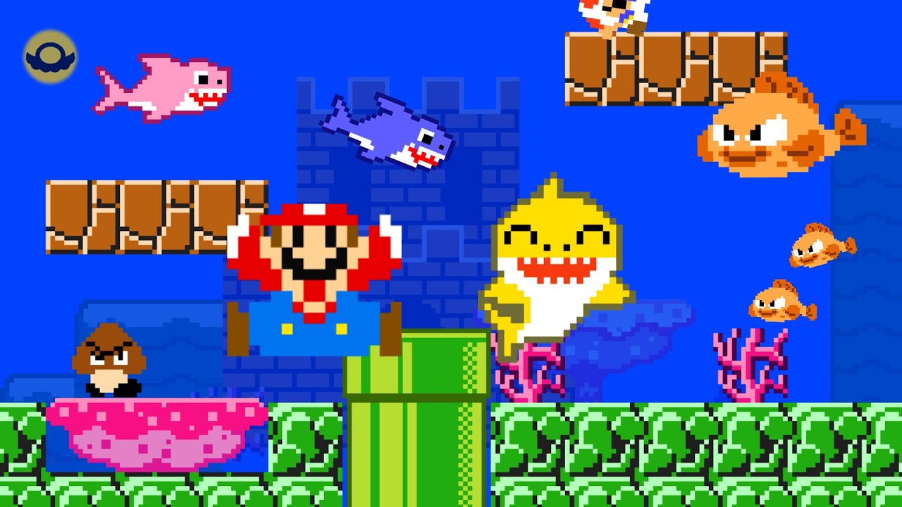 Mario and Baby Shark Sea Maze マリオとベイビーシャーク