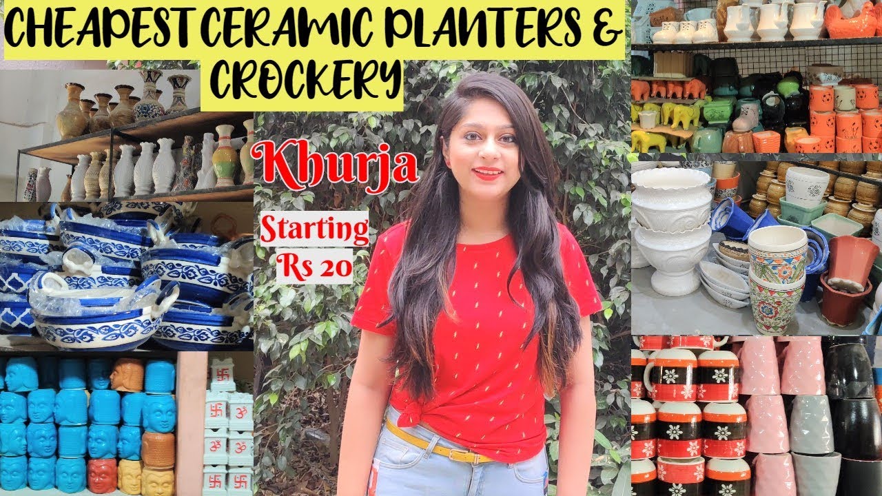 Cheapest Ceramic Pots, Planters and Crockery| Direct Manufacturers|Latest Collection 2019|Khurja|