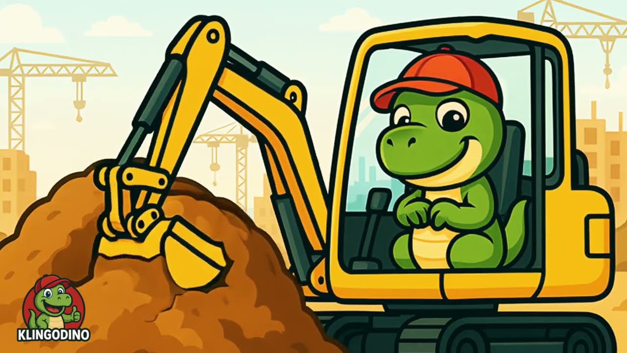 🎵 Klingodino – Bagger-Dino | Kinderlied über Dinosaurier & Bagger