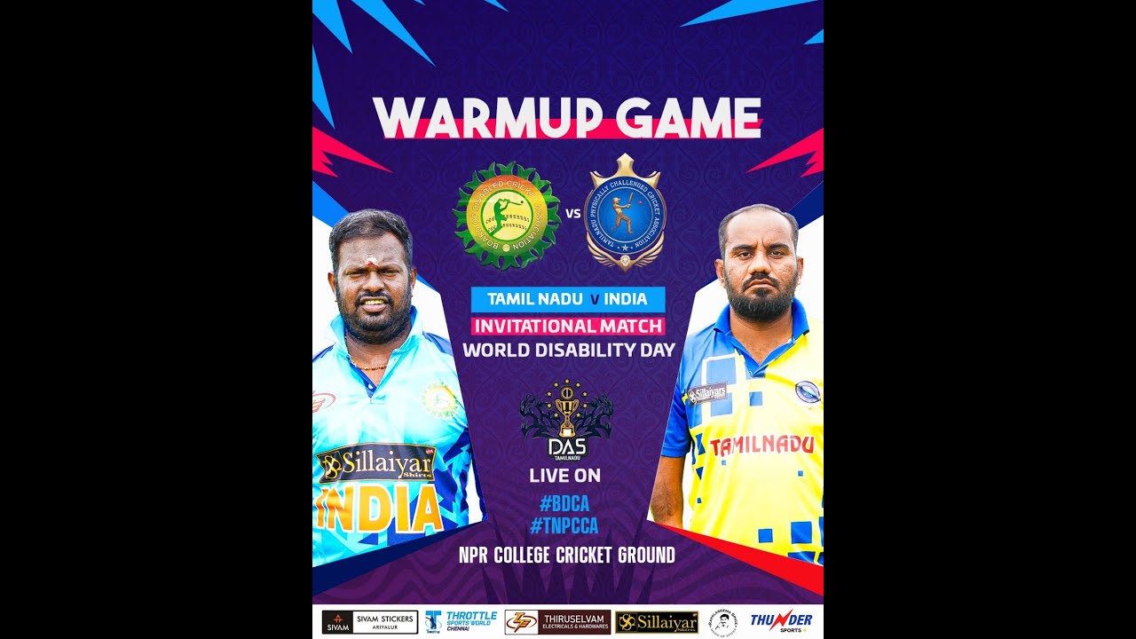 INDIA VS TAMILNADU | FREEDOM TROPHY FOR DISABLED CRICKET | #cricket #live  #india #indvsbangladesh