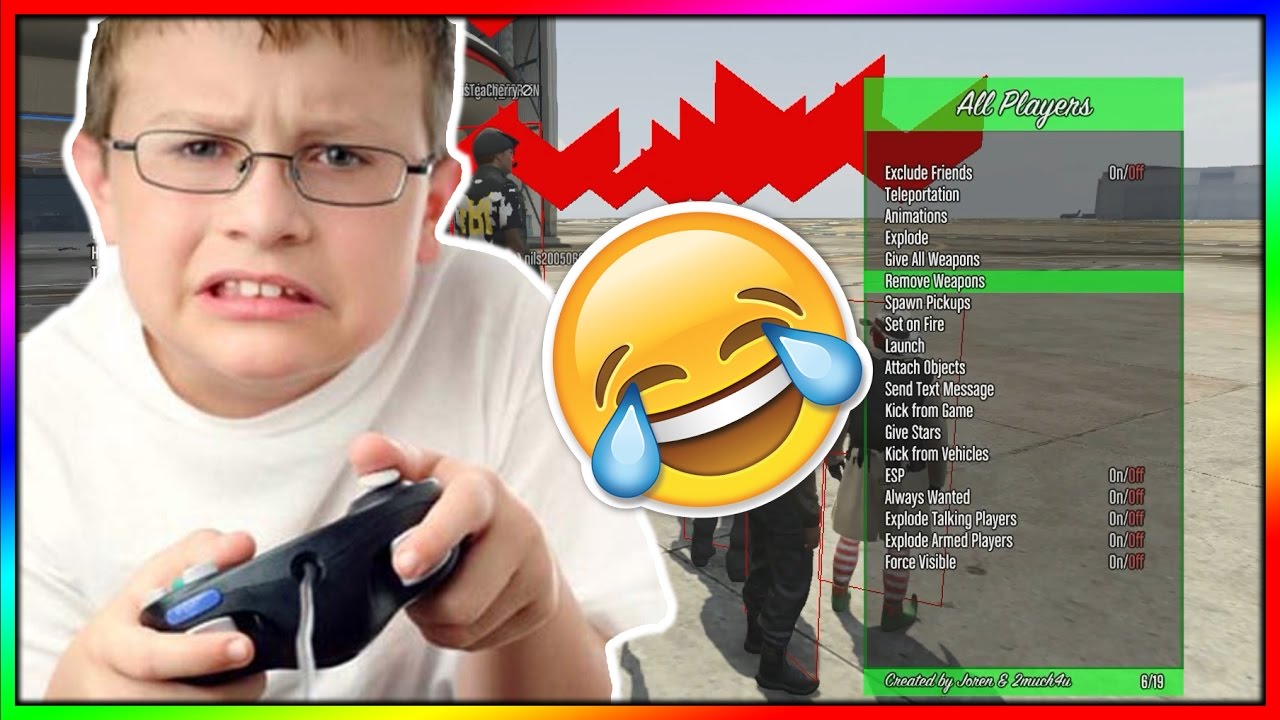 GTA 5 ONLINE - KIND MIT MOD MENU! (Teil1) MOD MENU TROLLING | FUN LOBBY German/ Deutsch GTA V MODS