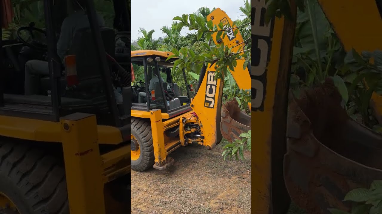 Jcb 3dx backhoeloader leveling soil and dozing mud #viral #shortvideo #jcb 