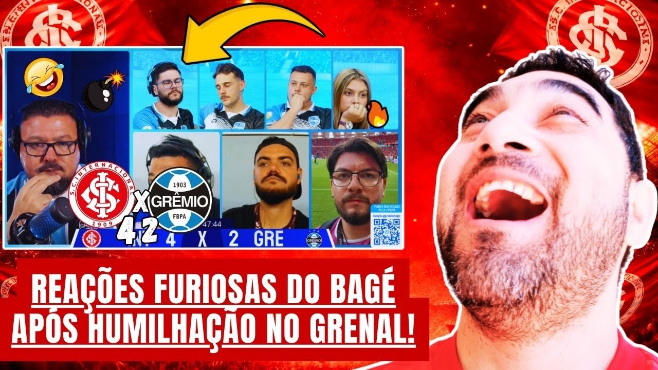 😂🤣🔥 VAMOS RIR! REAÇÕES DO BAGÉ APÓS GOLEADA NO GRENAL - INTER 4 X 2 GRÊMIO - GAUCHÃO 2026
