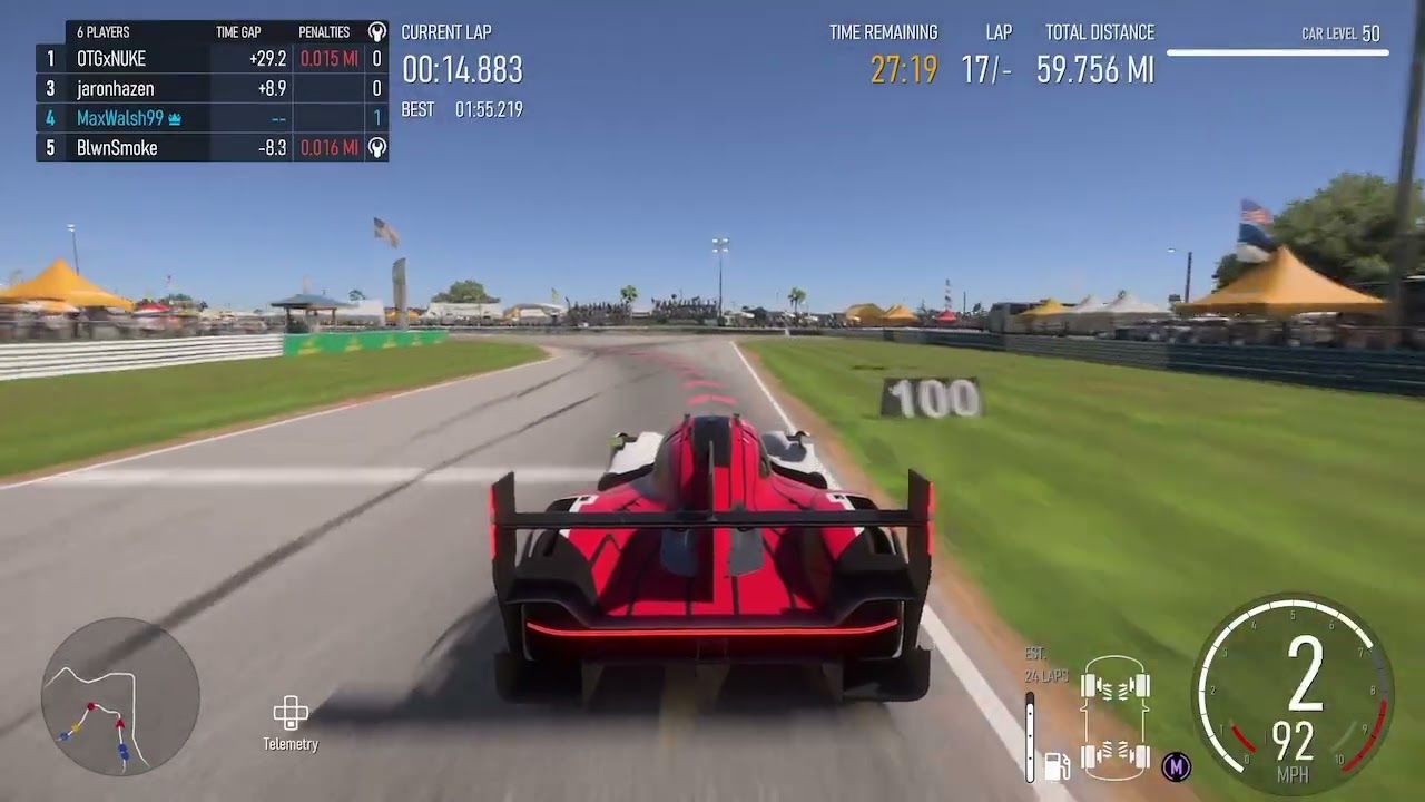 Going in for my first pit stop for Mediums and Fuel