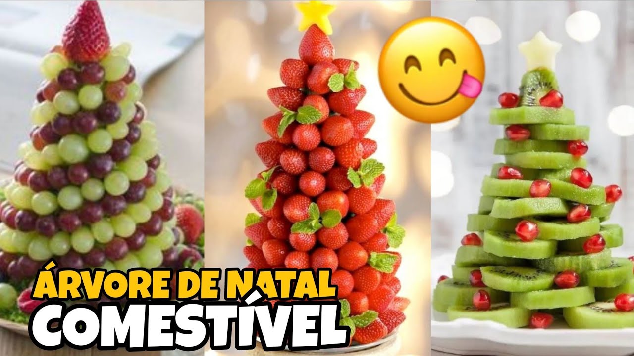 PASSO A PASSO ÁRVORE DE NATAL FEITA COM FRUTAS | #veda3