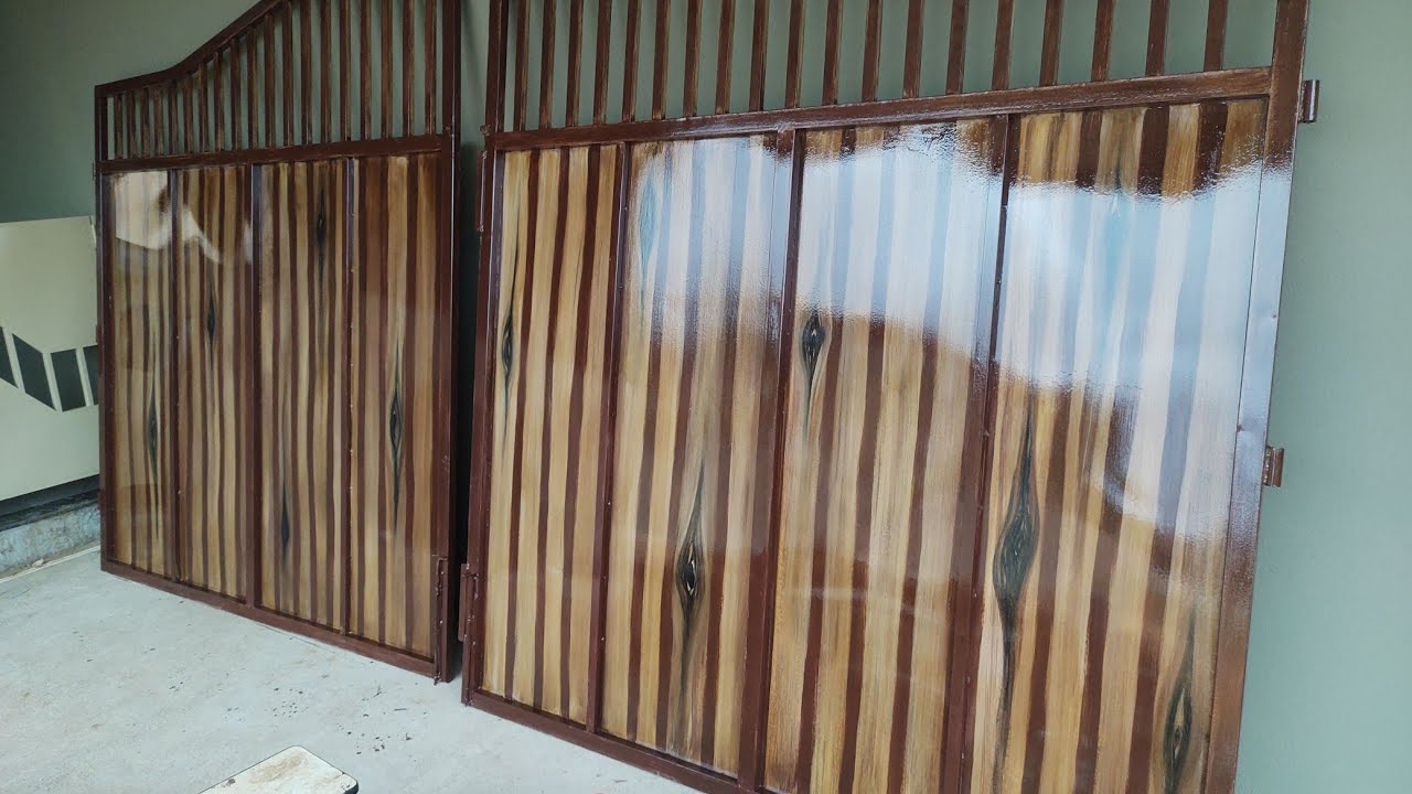 Efeito Madeira em Portão - Pintura com Esmalte Sintético