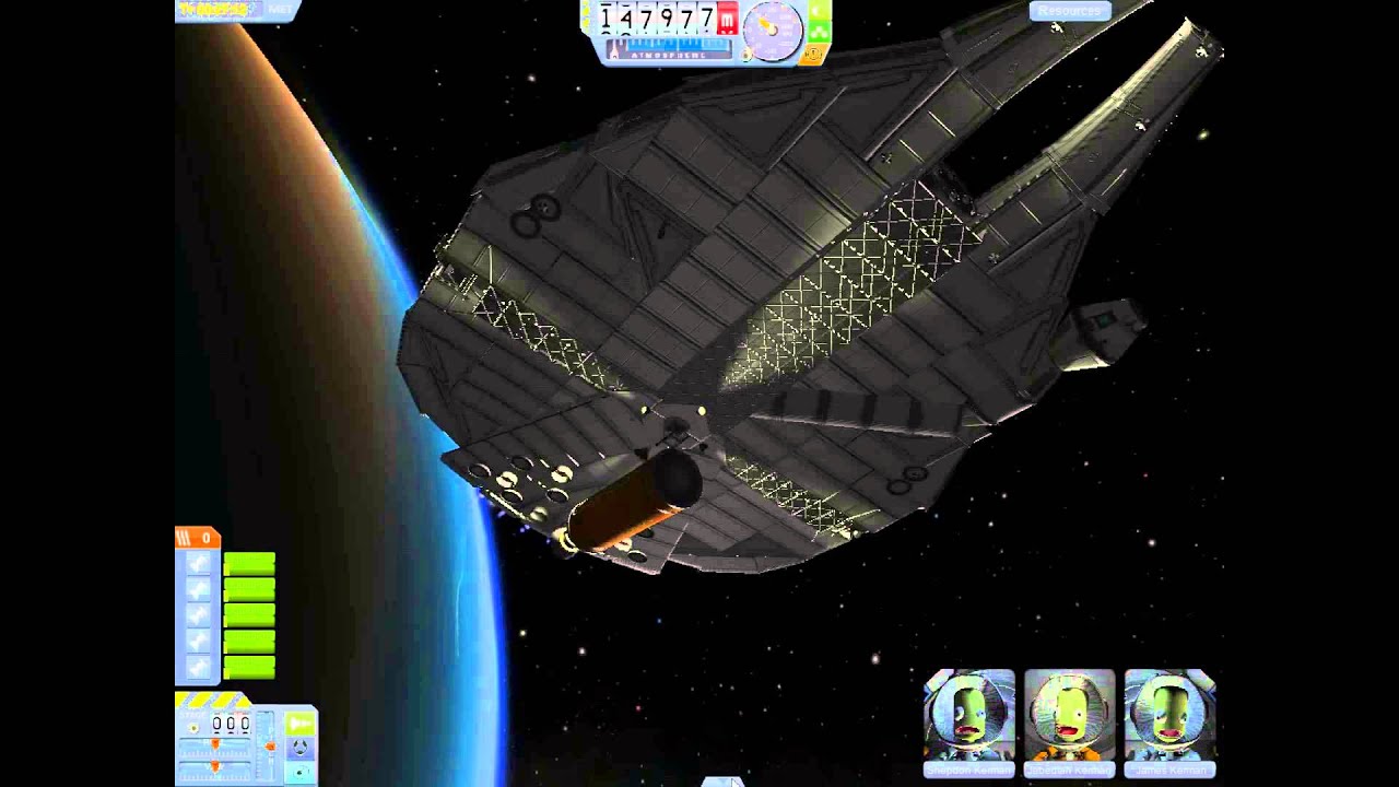 Milennium Falcon in orbit Kerbal Space Program