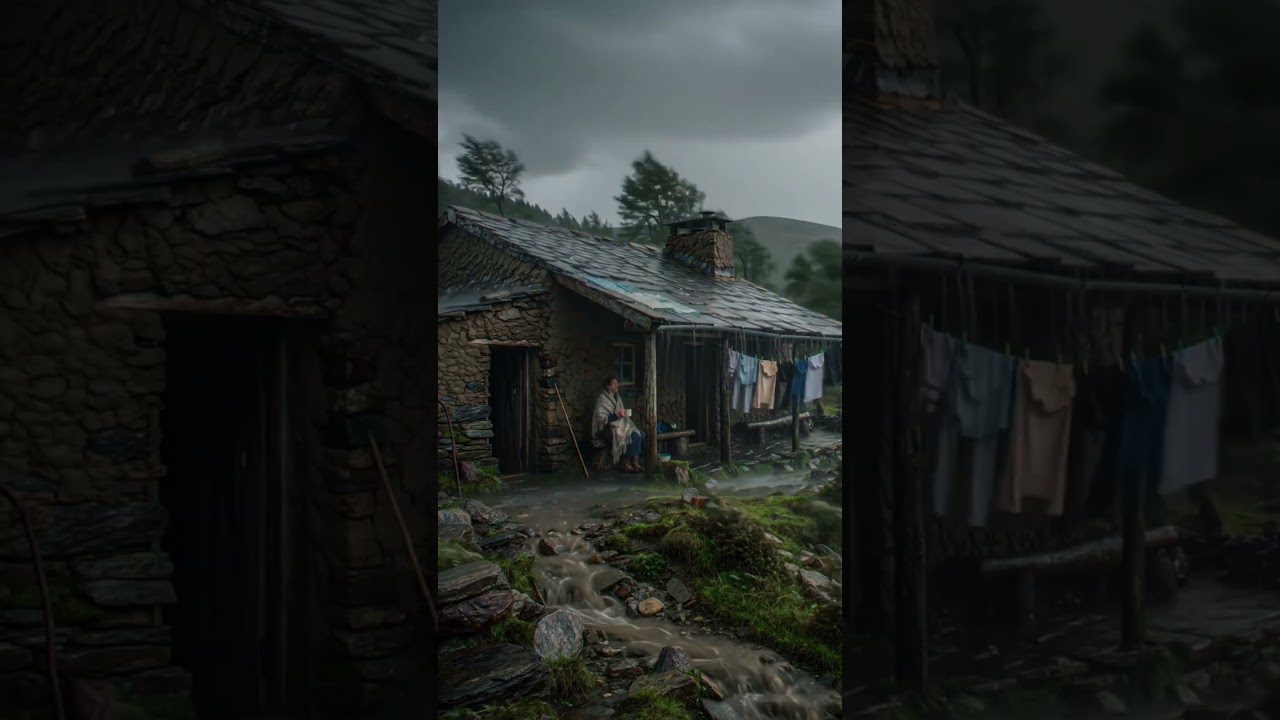 Rain Sounds for Sleeping Heavy Rain and Thunderstorm Sounds for Sleeping #ambientrain  #mountainrain