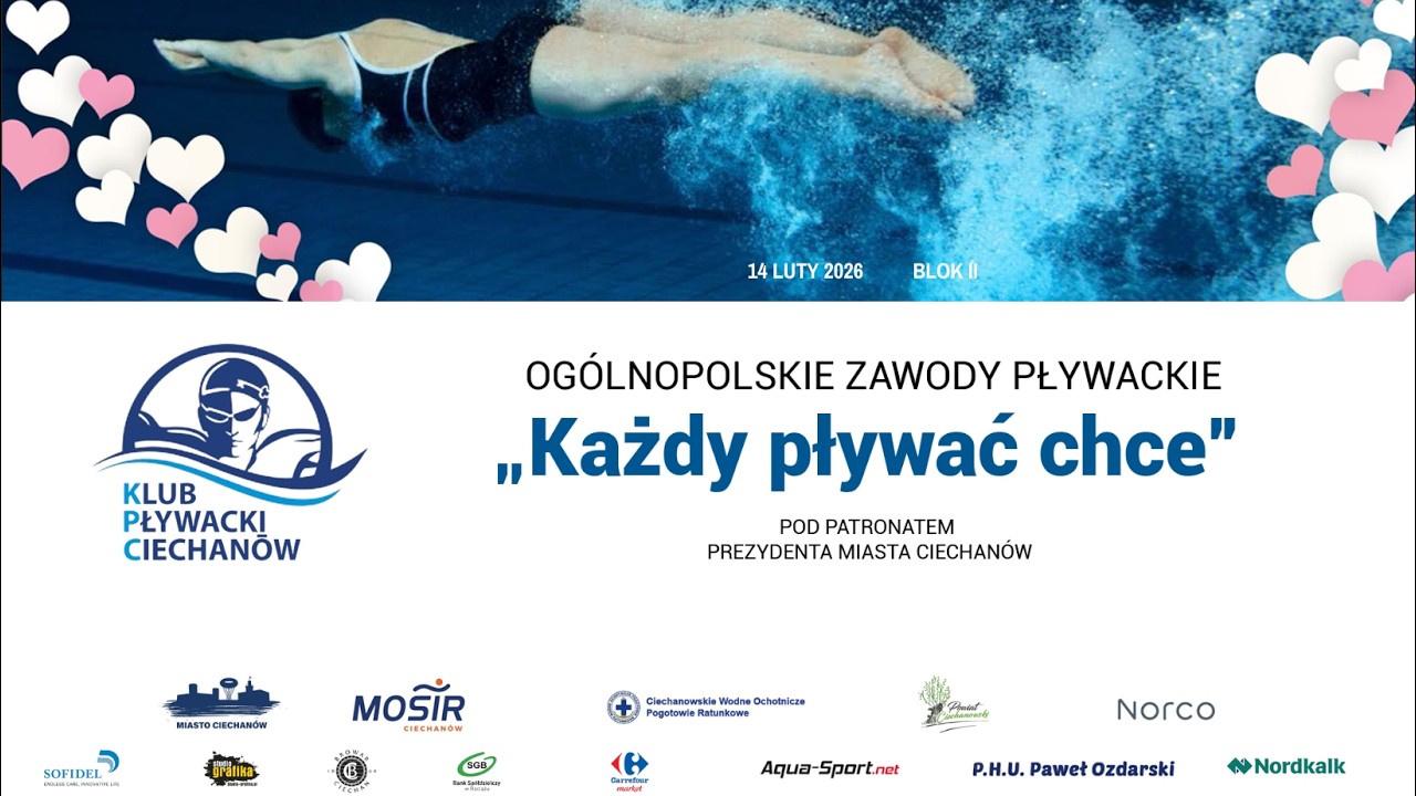 Ogólnopolskie Zawody Pływackie ” KAŻDY PŁYWAĆ CHCE” - II BLOK