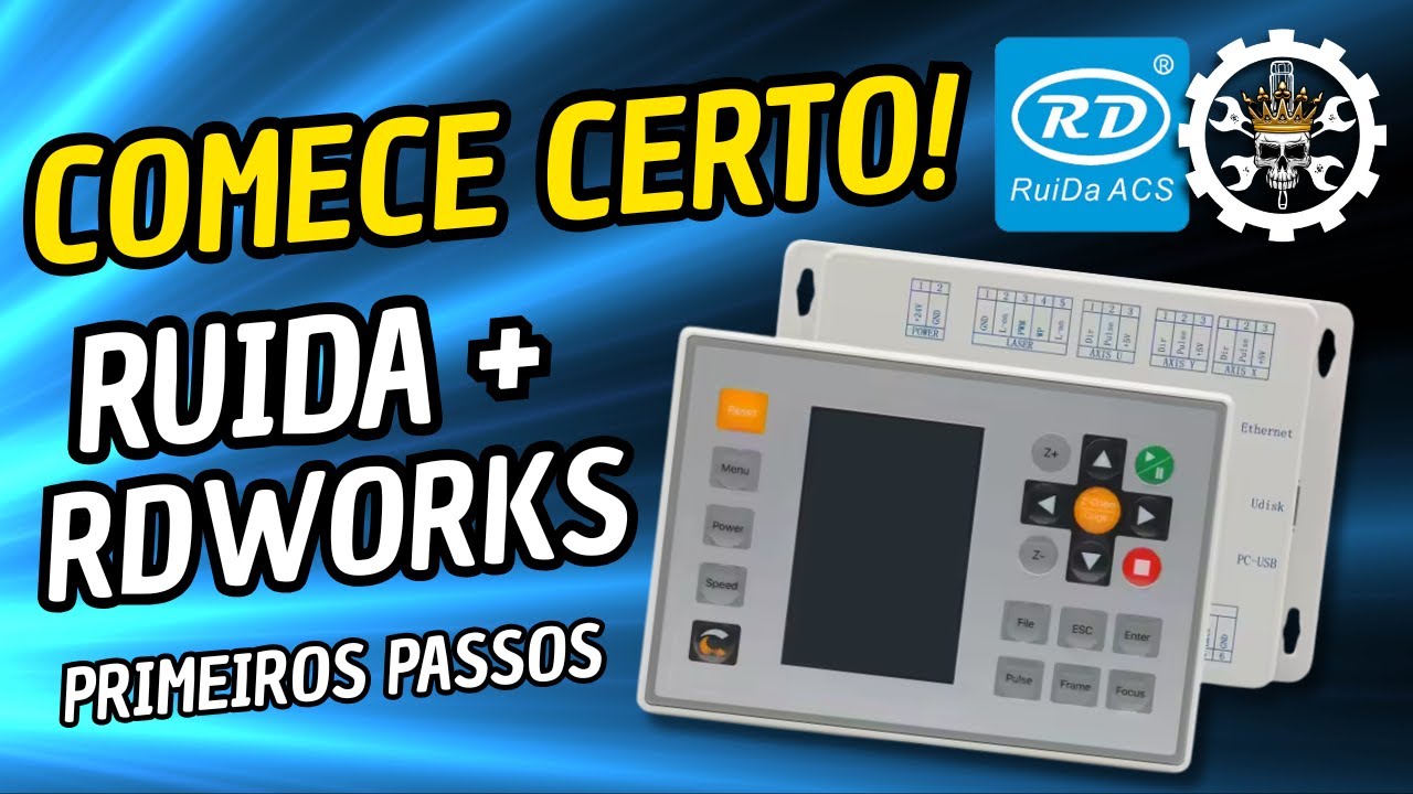 Primeiras configurações RDWorks v8 na máquina de corte a laser recém montada