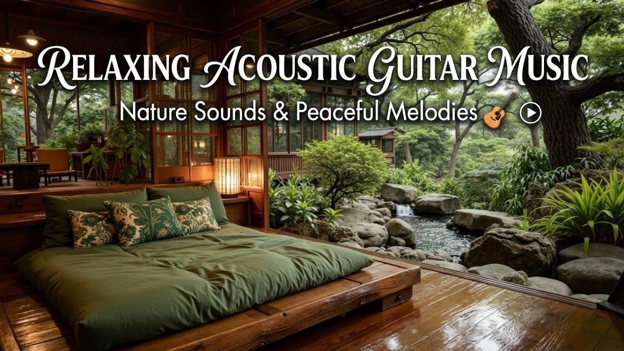 Расслабляющая гитарная музыка для глубокого сна и утреннего дзен в саду