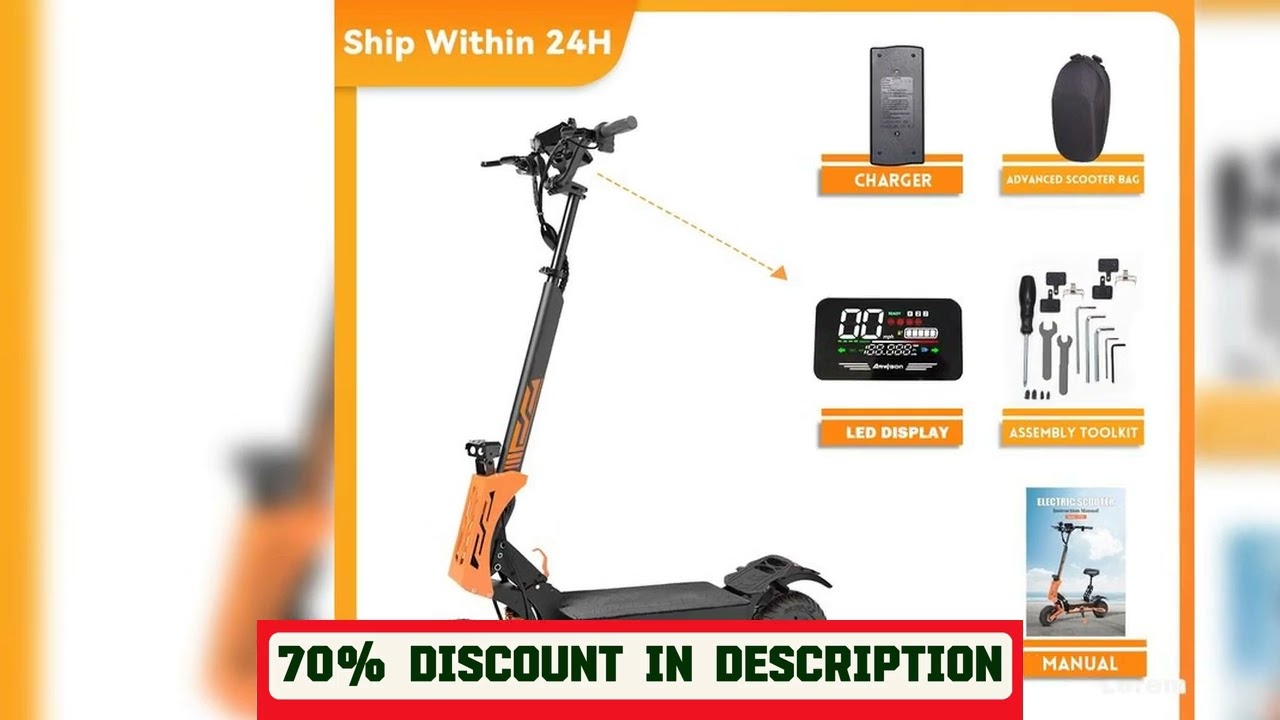 A must-have product! Arwibon 5600W Adult Electric Scooter Dual Motor Top Speed 46MPH,60V27AH, 11-i