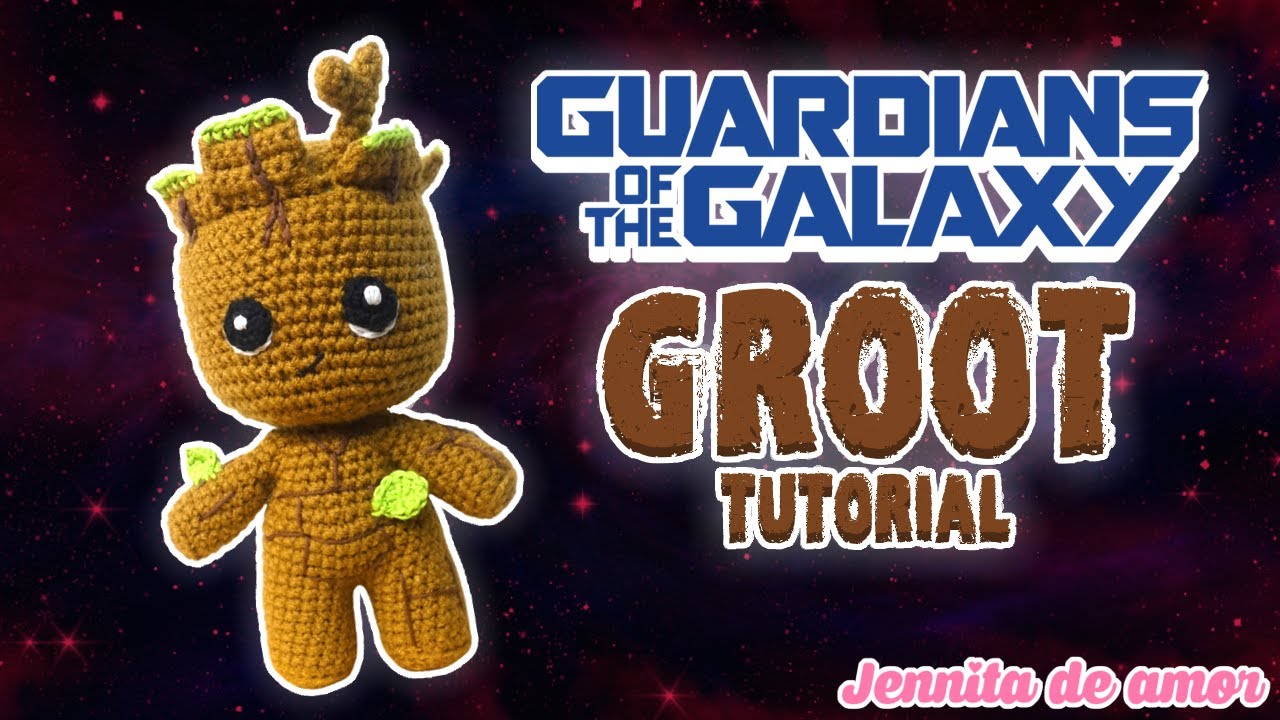 GROOT de los Guardianes de la Galaxia- Amigurumi Tutorial Patrón Español-Ingles en Video