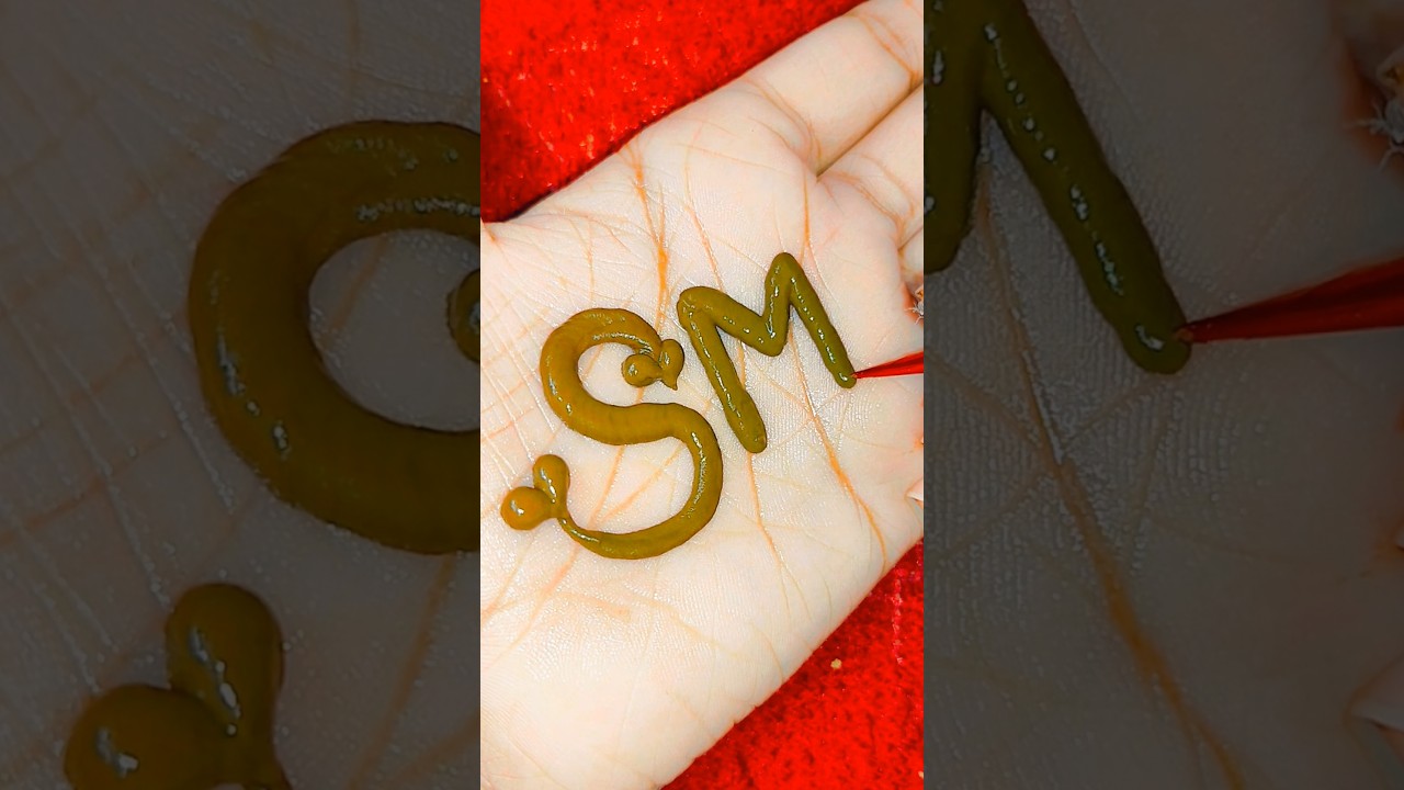 S❤️M letter mehndi design, SM letter tattoo design, SM letter mehndi #shorts #viralvideo #ytshorts