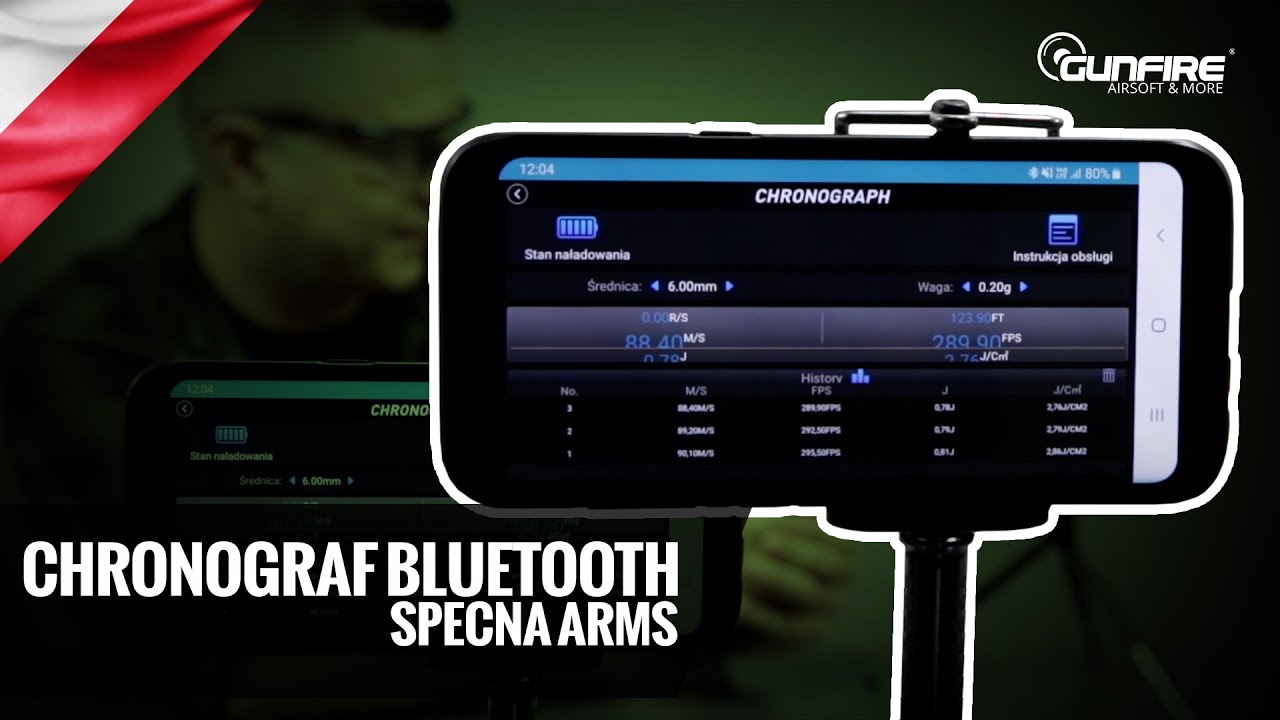 Gunfire TV: Chronograf Specna Arms Bluetooth