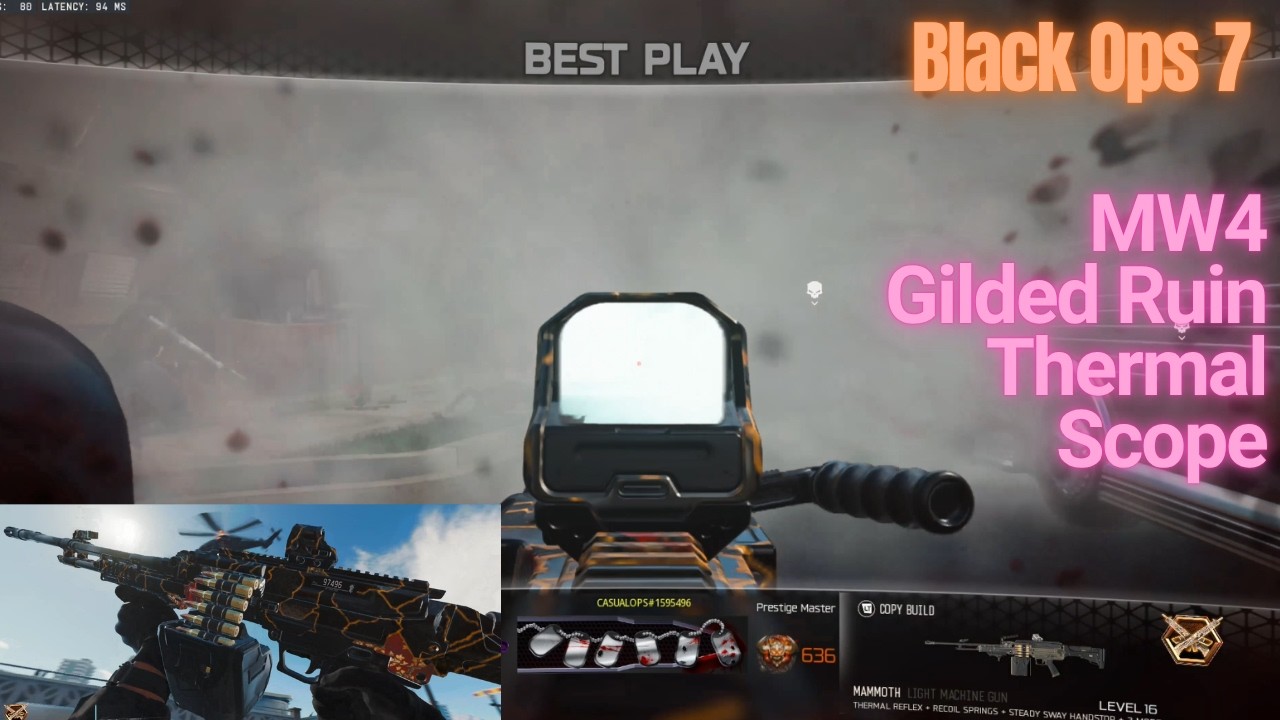 BO7 PC Gameplay With MW4 Camo Gilded Ruin with *new* Thermal Scope , smoke , New LMG | Call of Duty