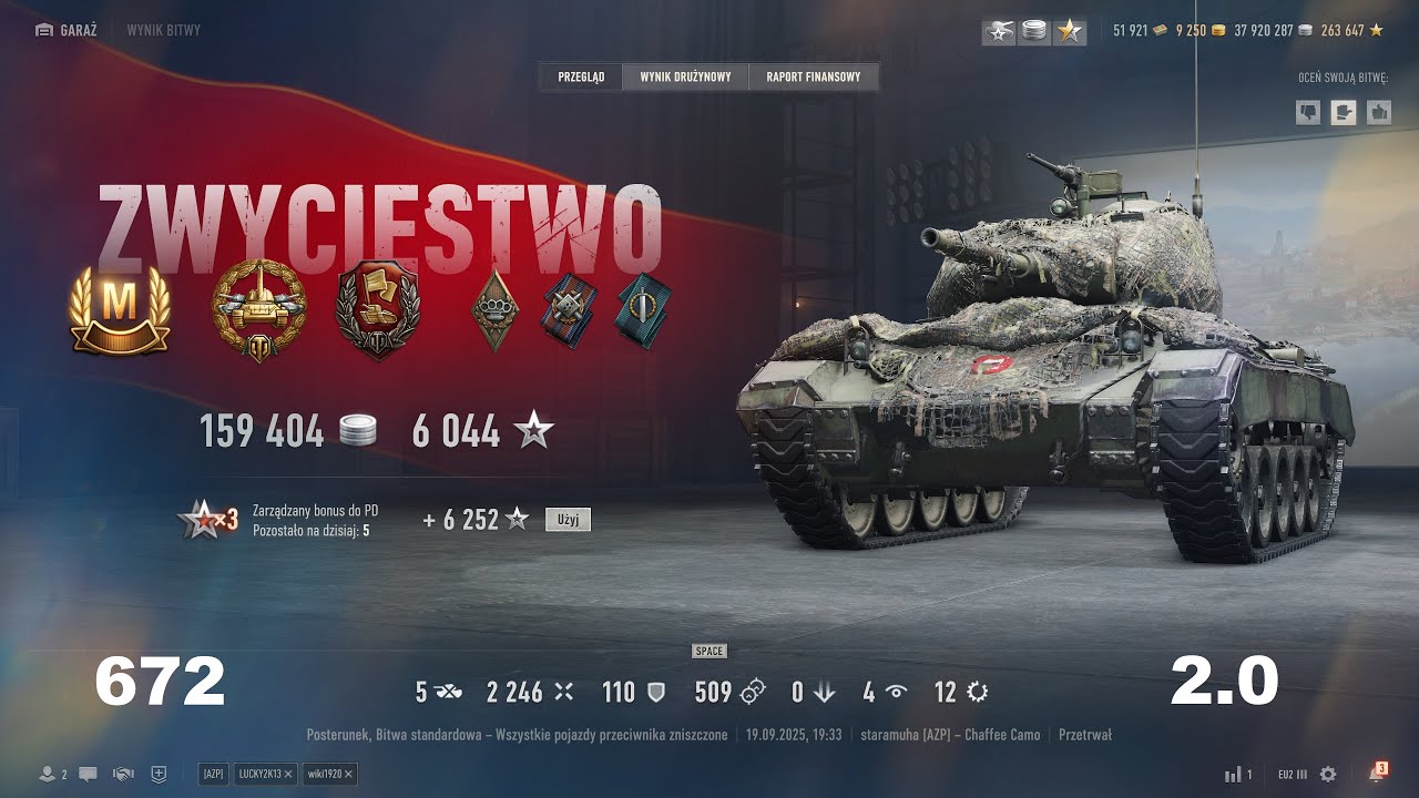 WoT - Chaffee Camo (Ace Tanker nr 672).
