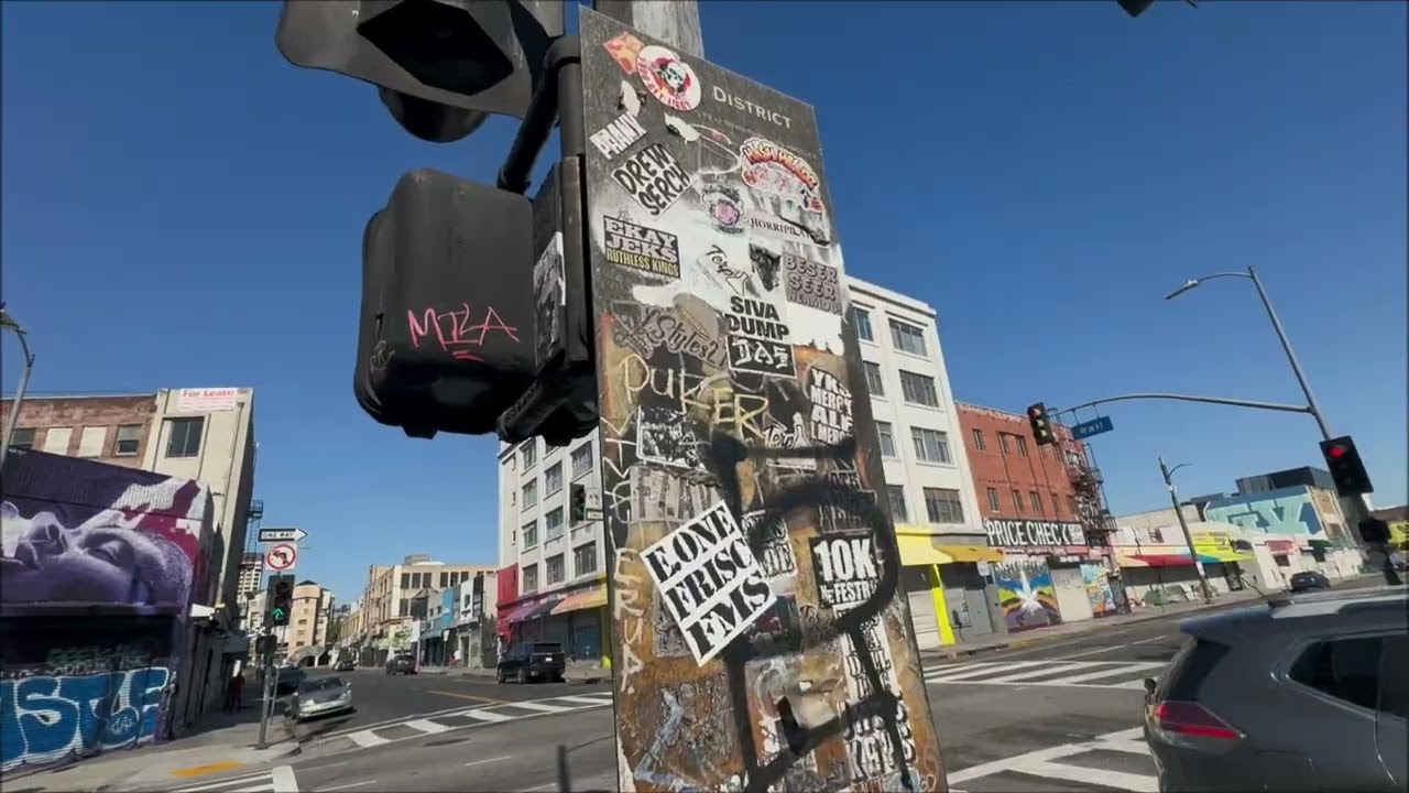DTLA Skidrow Graffiti - Street Bombing & Some Train Graffiti - Los Angeles - Feb 2026