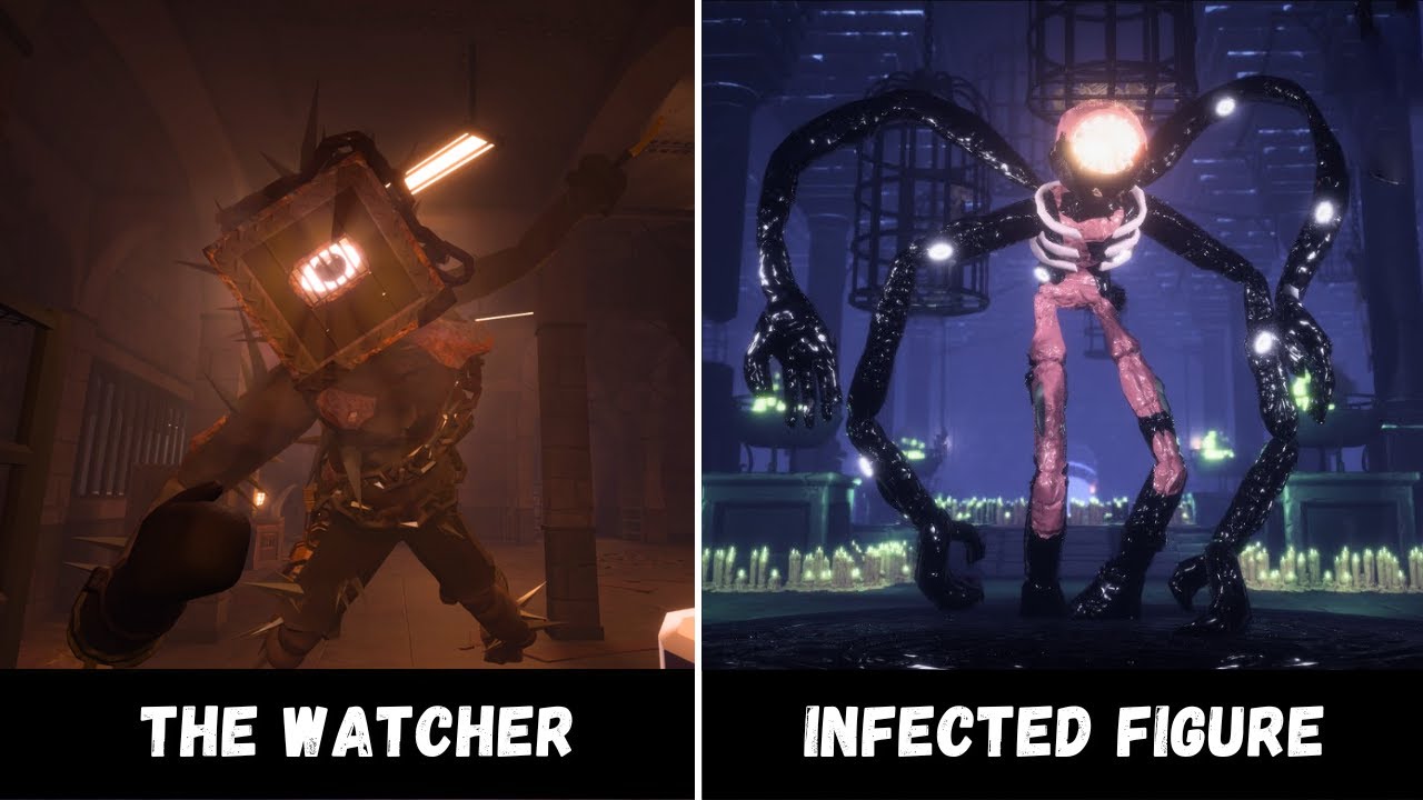 Foundation Watcher vs Doors 3 Infected Figure