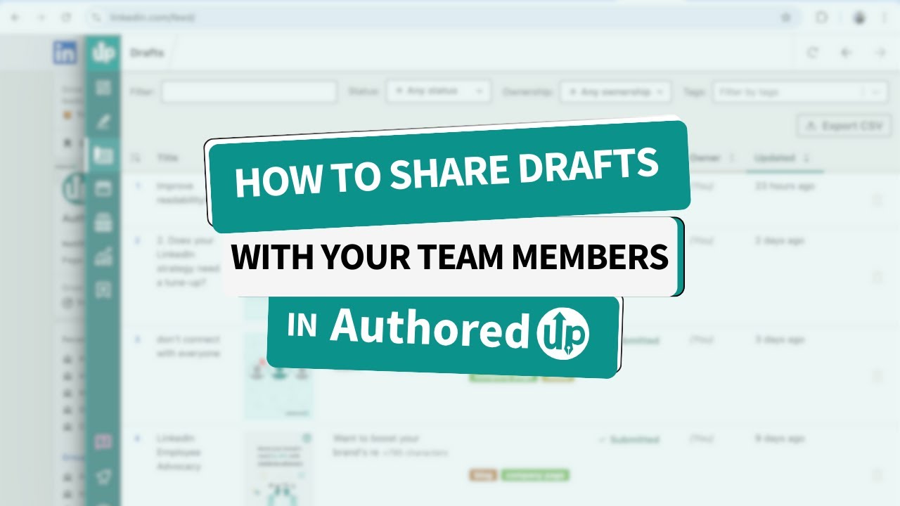 How to share drafts with your team members?