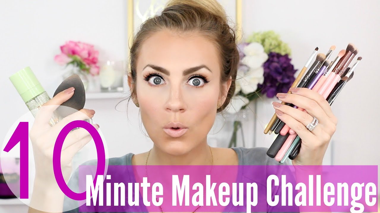 10 Minute Full Glam Makeup Challenge | Angela Lanter