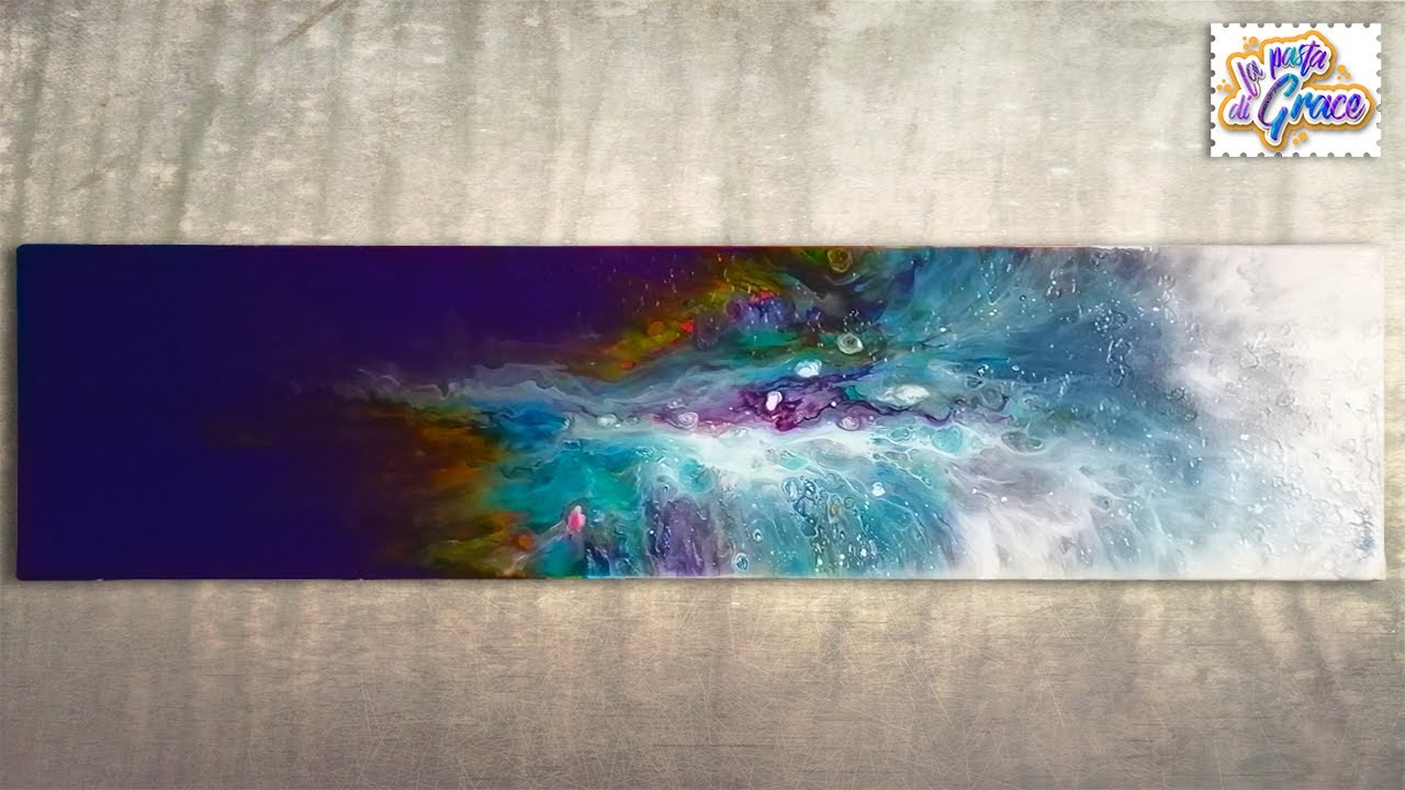 #28 Acrilico Fluido - Fluid Painting spostamento vernice con il phon, senza silicone