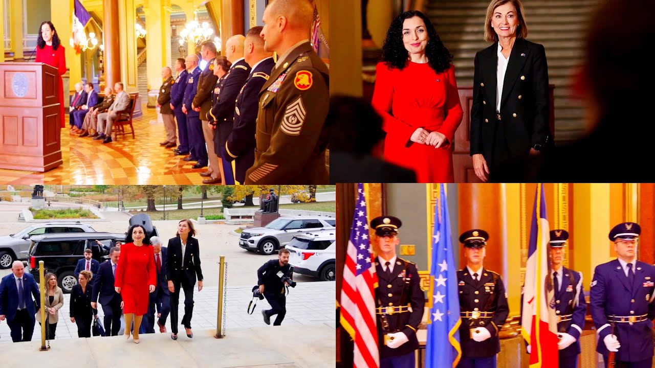 Kosovo President Vjosa Osmani's Historic Visit to Iowa: Strengthening Ties with Iowa State Capital