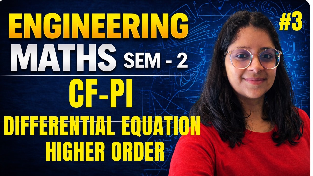 CF - PI|Higher Order Differential Equation Constant Coefficient|Engineering Math Sem2|BTech|BCA|BSc
