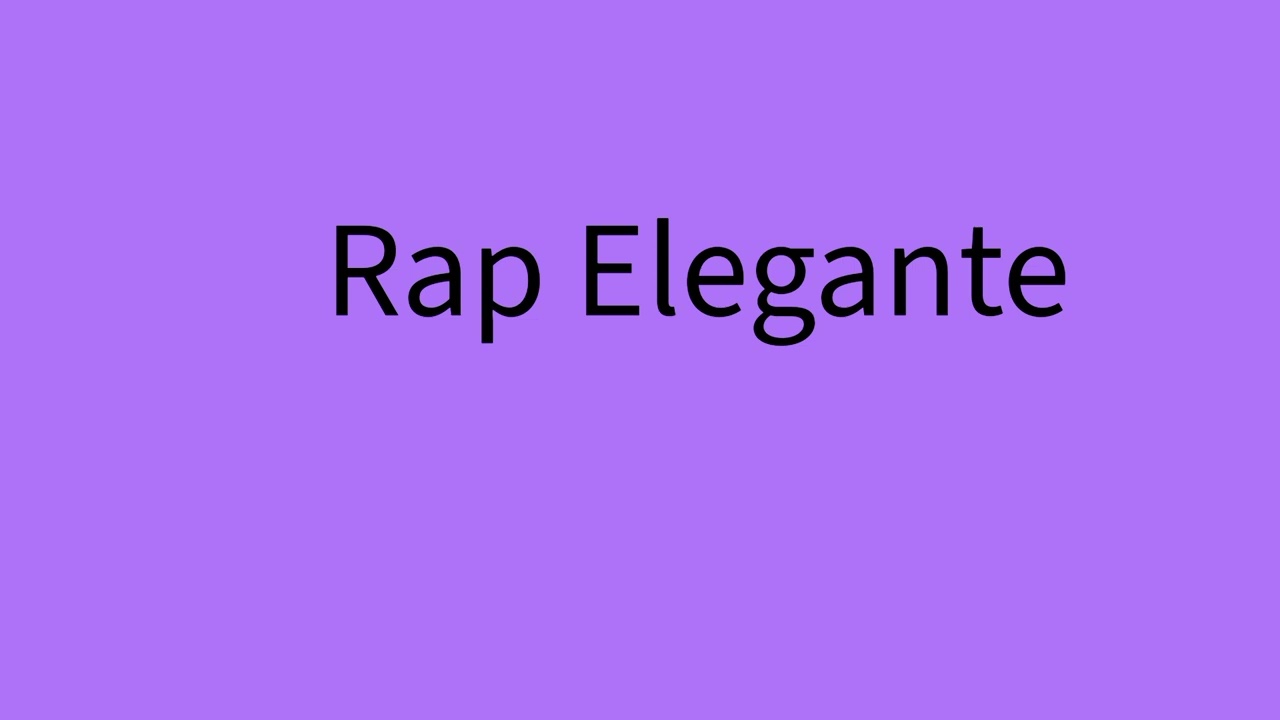 Rap Elegante - alejandros