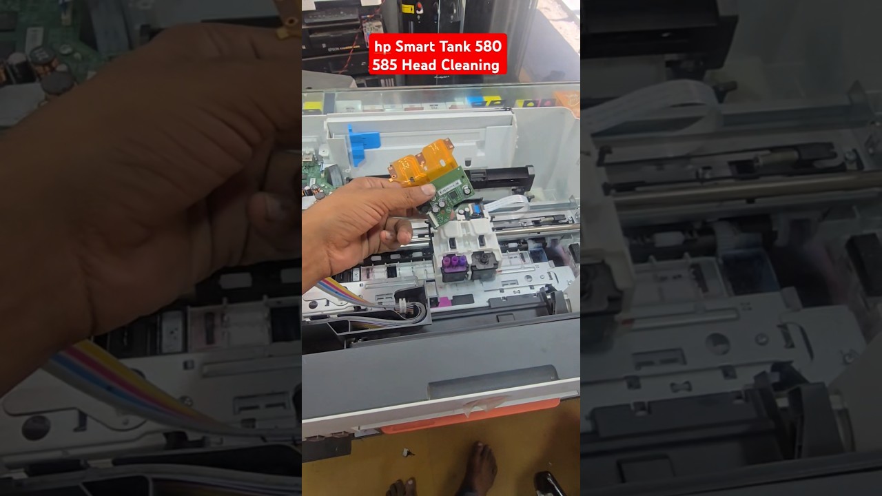 hp Smart Tank 580 585 Head Clear Problem Carriage problem Logic board change