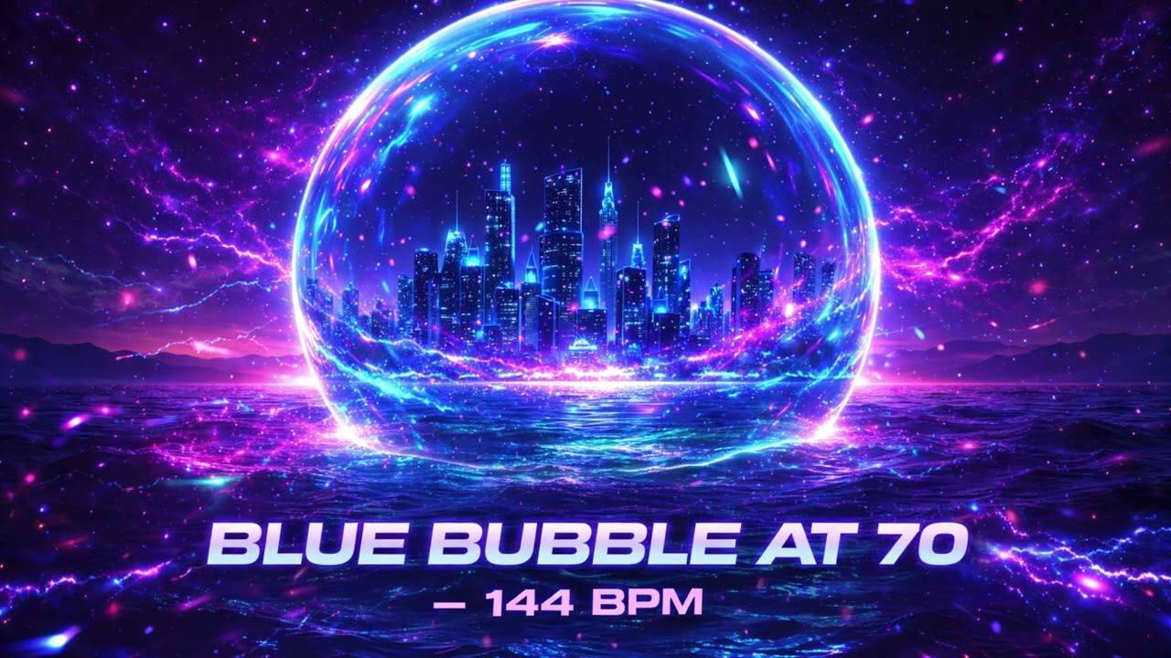 BLUE BUBBLE AT 70 (Melodic Rave Techno 144 BPM)