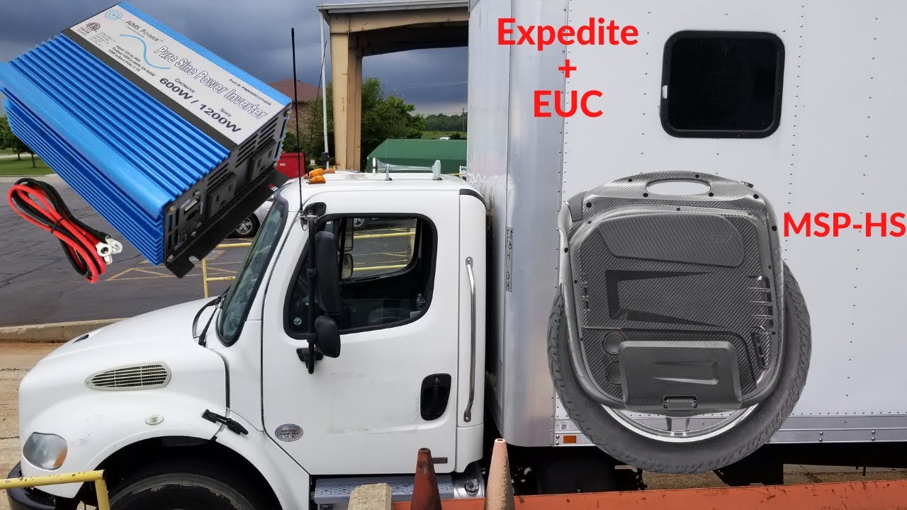 DIY EUC Travel Box and Charging System || Gotway MSP HS || Freightliner M2 106 || Expedite Trucking
