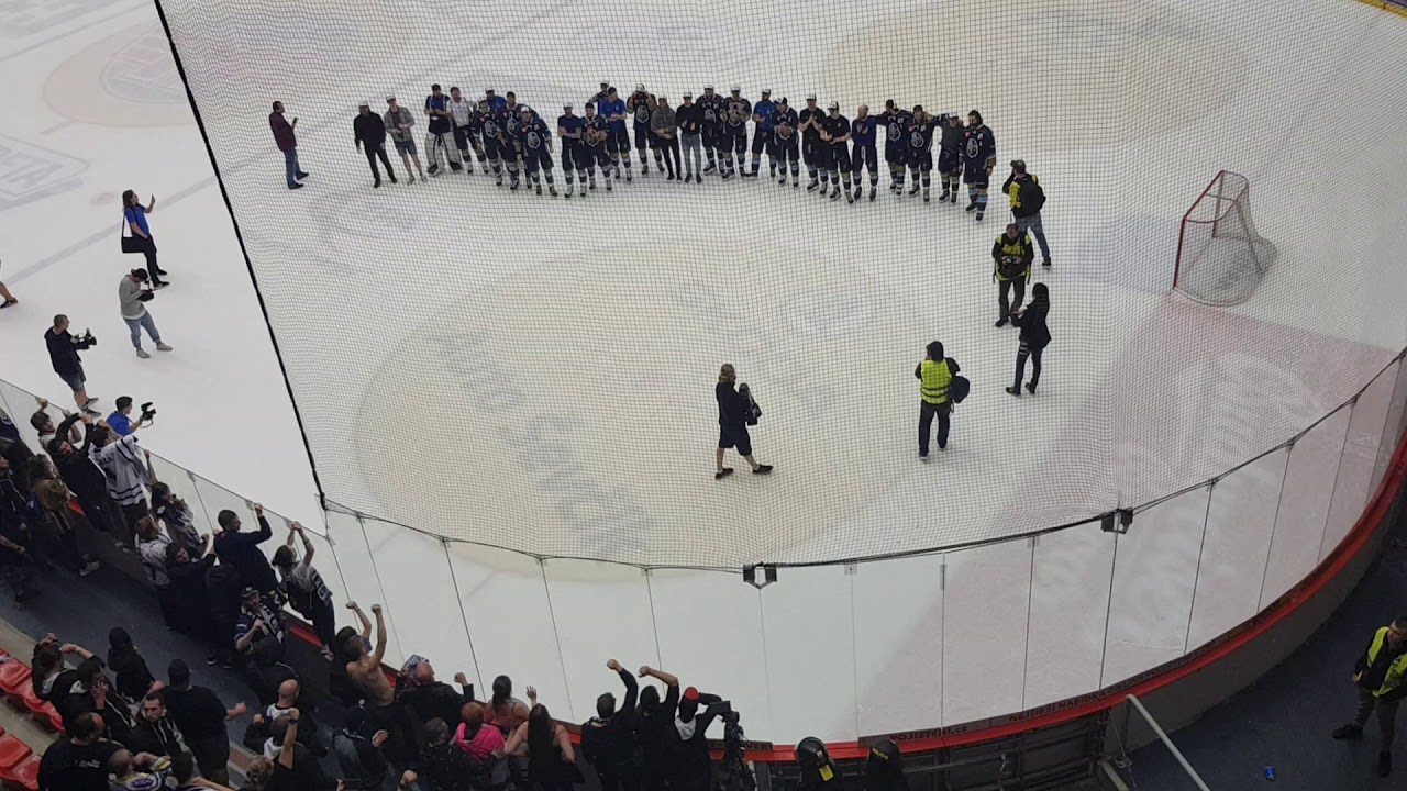 Kladno vs. České Budějovice oslava postup do extraligy
