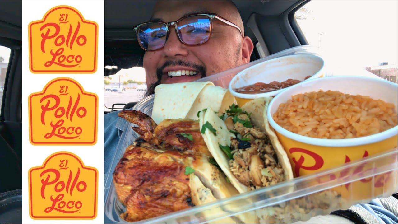 EL POLLO LOCO 🐓🤪 Grilled Chicken Combo w/ Rice & Beans 🌮 Tacos + Guac!