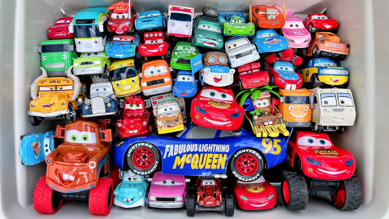 Lot of Disney Pixar Cars Unboxing Review | Lightning Mcqueen Bubble RC Cars | Sliding Cars ASMR