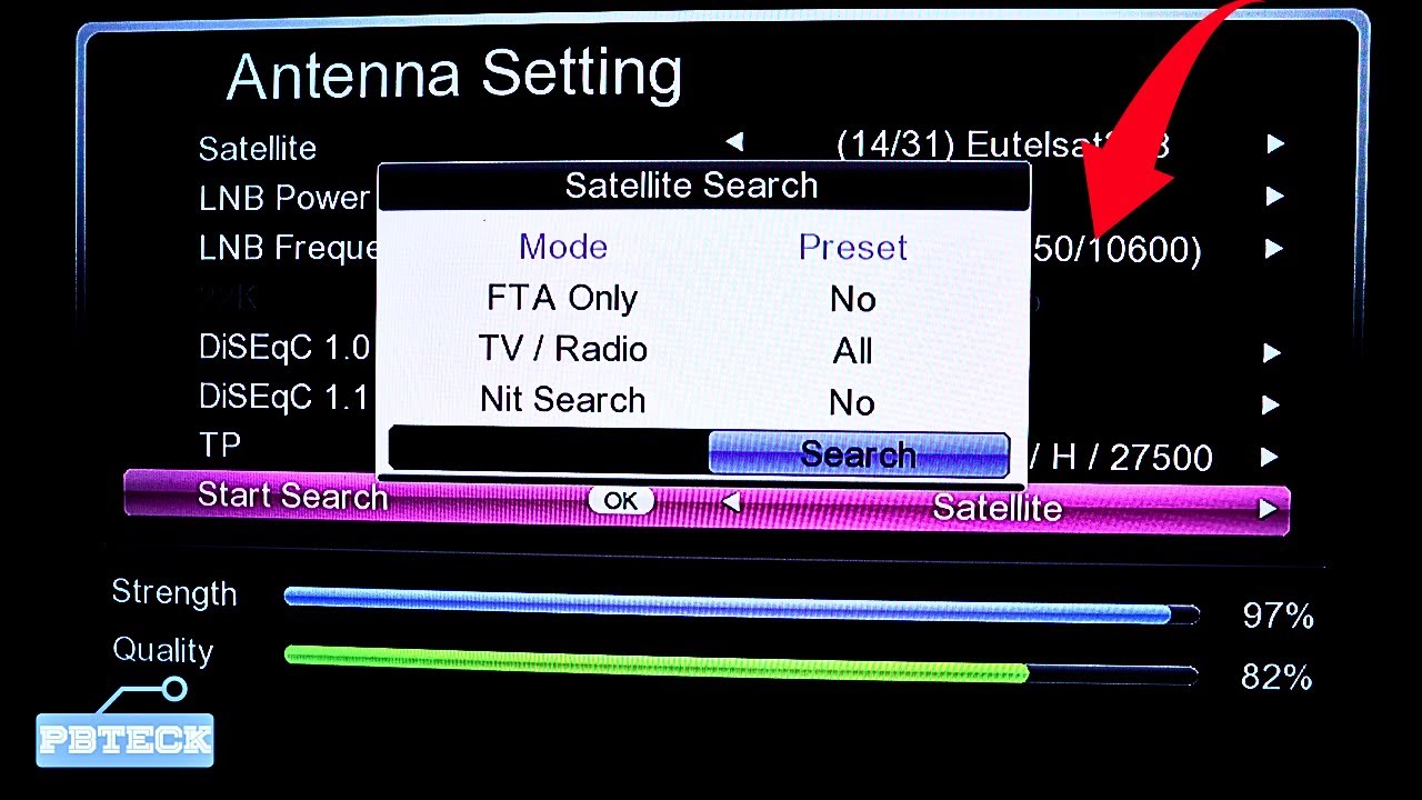 💎 How To Scan 𝐄𝐮𝐭𝐞𝐥𝐬𝐚𝐭 𝟏𝟔𝐀 16&deg;East | French Channels  | Master Decoder | Pbteck