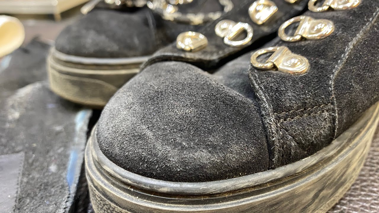 How to Fix Your black Suede Shoes🥾.