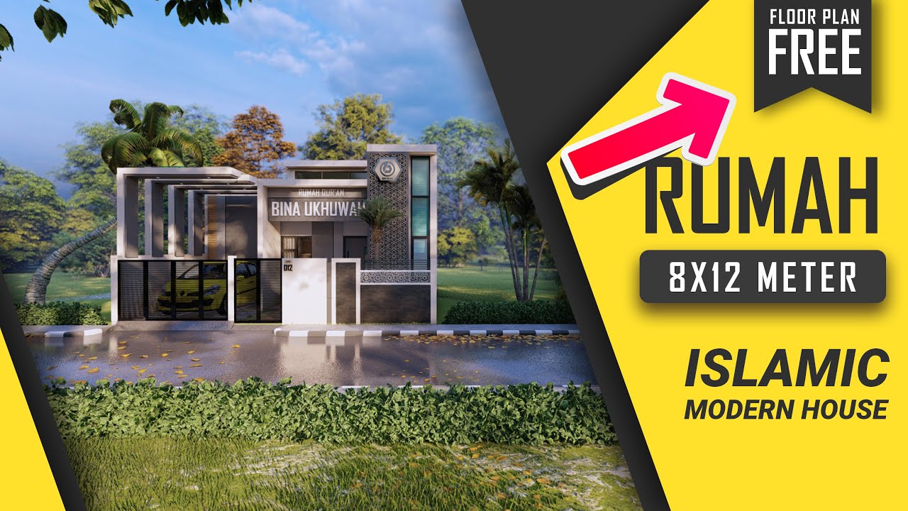 Rumah 8x12 Meter 3 kamar tidur  dengan 2 jenis tata ruang