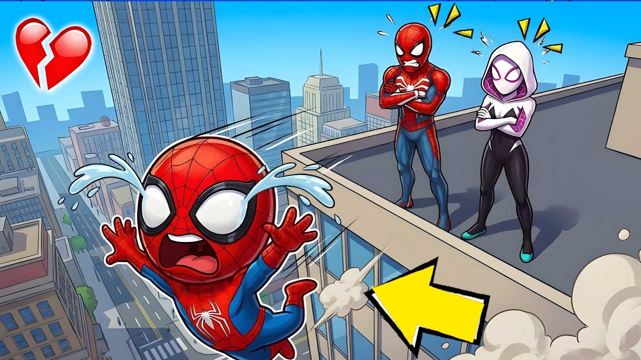 HOMEM ARANHA BRIGOU COM O BEBÊ ARANHA E ELE CAIU DO PRÉDIO NO GTA 5! 😱🏢💔